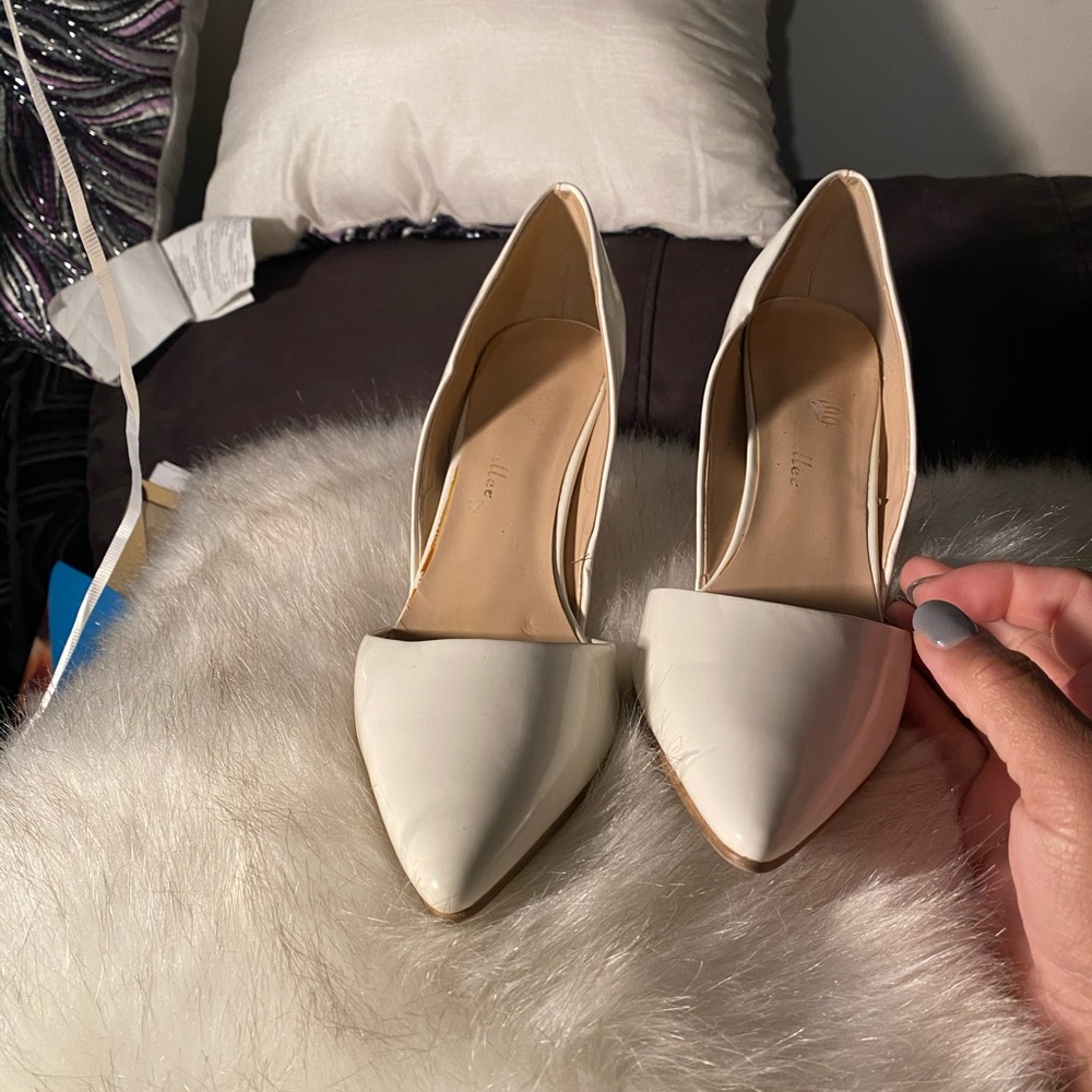 White high heels